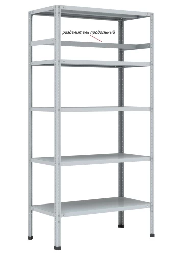 Стеллаж металлический Титан МС-750 2300x1000x400/3