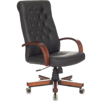 Кресло Бюрократ T-9928WALNUT/ECO (экокожа черная) Кресло Бюрократ T-9928WALNUT/ECO (экокожа черная)